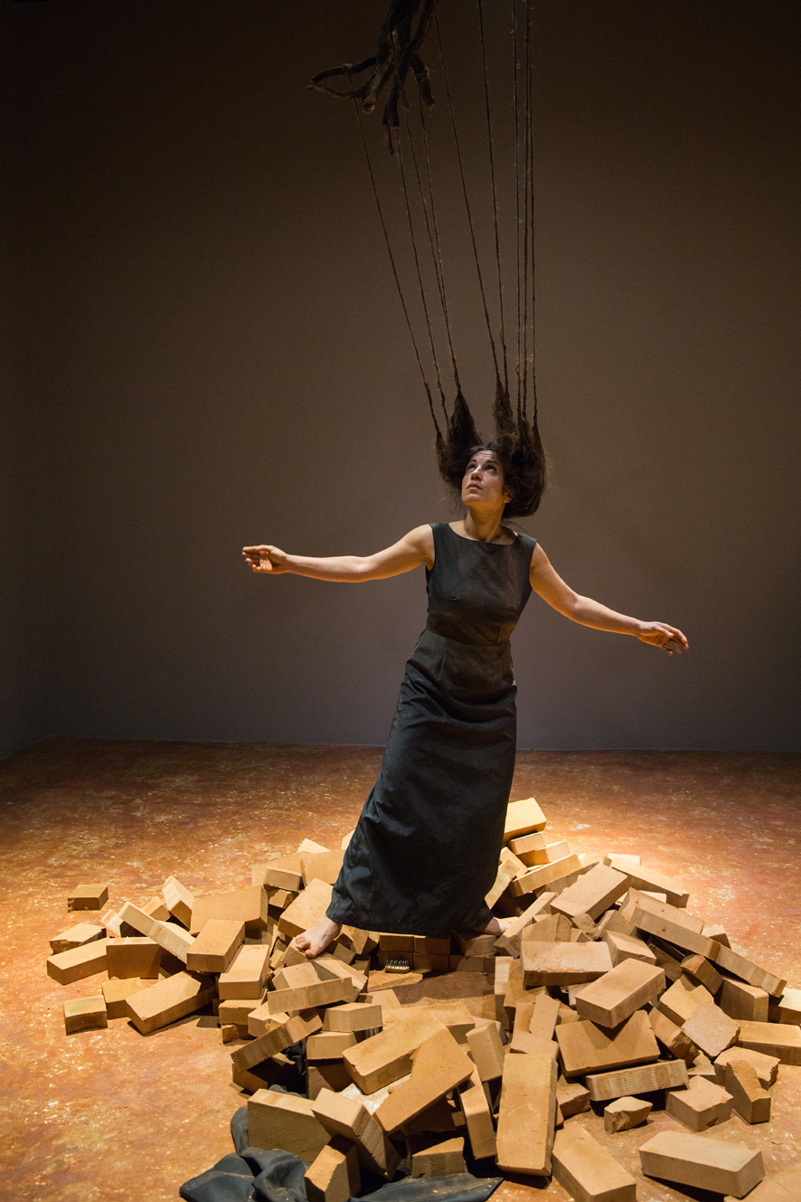 Christina Georgiou, Antigone's Dream: Actions of Love. Long durational performance of 3 days at the III Venice International Performance Art Week 2016. Image © Monika Sobczak